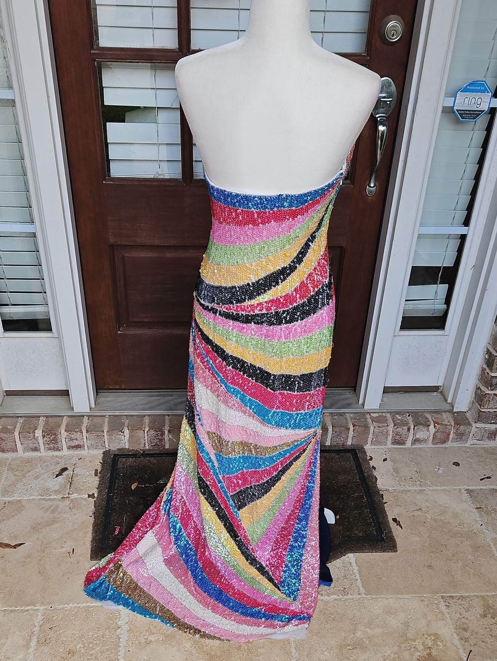 Xtreme By Impression Vintage Strapless Multicolor Sequins Evening Gown - Picture 3 of 8